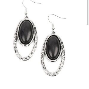 Elegant Black and Silver Earrings